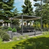 Pergola ogrodowa tarasowa aluminiowa NORDVIC Skyline LED Light 4 x 4 m Antracyt